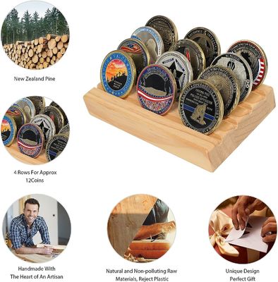 4x6x1inch Στρατιωτικό Challenge Coin Holder Display Stand Rack για νομίσματα μεμονωμένου μεγέθους