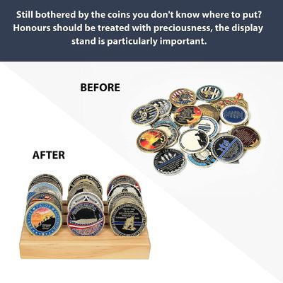 4x6x1inch Στρατιωτικό Challenge Coin Holder Display Stand Rack για νομίσματα μεμονωμένου μεγέθους