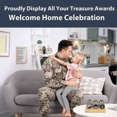 4x6x1inch Στρατιωτικό Challenge Coin Holder Display Stand Rack για νομίσματα μεμονωμένου μεγέθους