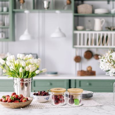 Ξύλινα απλό χρώμα μπαμπού βάζο κάλυμμα με σιλικόνη σφραγιστικά δαχτυλίδια Εύκολο ανοιχτό άκρο σχεδιασμό