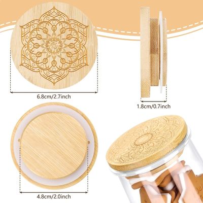 Φρέσκο στυλ 12 τεμάχια ξύλινα βάζα απλού χρώματος για κεριά γυαλί γιαγούρτι βάζα Κέπα Κέπα ξύλινο