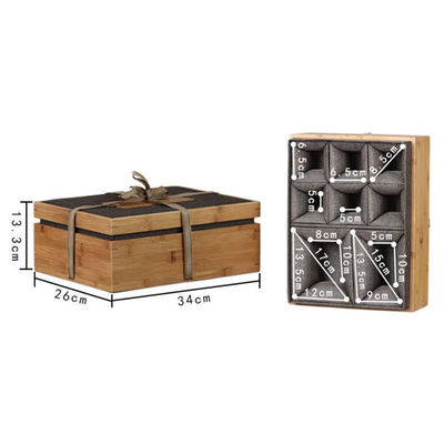 Εγγραφισμένο λογότυπο Συσκευή δώρου Κουτί Περιβαλλοντικό μπαμπού και πολυεστέρα Κουτί ρολόι για άνδρες