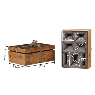 Εγγραφισμένο λογότυπο Συσκευή δώρου Κουτί Περιβαλλοντικό μπαμπού και πολυεστέρα Κουτί ρολόι για άνδρες