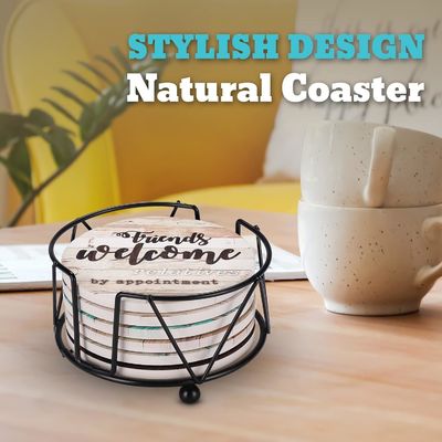 Μαρμάρινο σαρκαστικό απορροφητικό πέτρα φελλό ποτό coasters με κάλυμμα εξατομικευμένη πολυτέλεια 6 PC