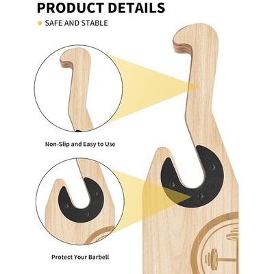 Αδιάβροχο χερούλι ξύλινο Deadlift Barbell Jack για βαρύτητα εκπαίδευση Bar Stand Προσαρμοσμένο λογότυπο