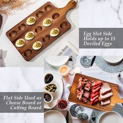 Αντιστρέψιμο ξύλινο δισκοειδές για αυγά όπως το επιθυμείτε