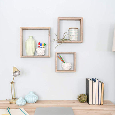 Οργανώστε το χώρο σας με 3 κλασικά φυσικά στερεά ξύλινα πλωτά ράφια