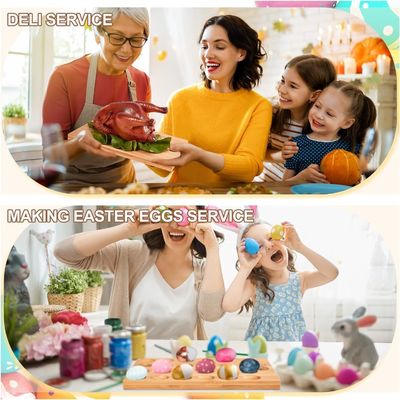 24 τρύπες αναστρέψιμο ξύλινο δισκοειδές δίσκο για αυγά