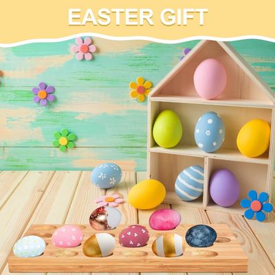 24 τρύπες αναστρέψιμο ξύλινο δισκοειδές δίσκο για αυγά