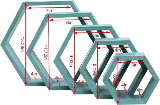 Ξύλινο αγρόκτημα Αποθήκευση Μελισκόνιο Τείχος Ρίχτρα Τείχος Εγκατασταθεί 5 Έκταγωνός πλωτά ράφια