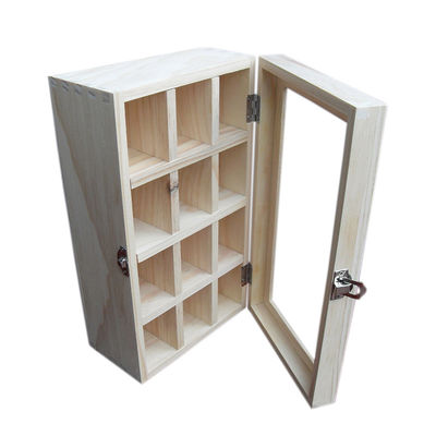 Διαφανές κάλυμμα ξύλινο κουτί αποθήκευσης τσαγιού για εκτύπωση Λαζερική χαρακτική φυσικό οικολογικό σχεδιασμό