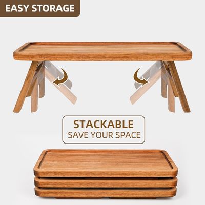 Τρίτης βαθμίδας ξύλινος πύργος Cupcake Display Stand Ακασία ξύλο αναδιπλούμενο δίσκο για το μέρος