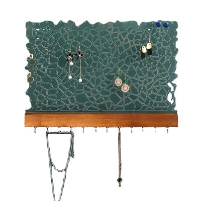 Λειτουργικό σχεδιασμό ξύλινο πλωτό ράφι Ακρυλικό σκουλαρίκι για προσαρμοσμένο λογότυπο