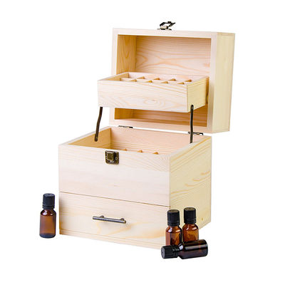 Πρακτικό κουτί αποθήκευσης αιθέριας ύλης ξύλου με διαχωριστικά από περιβαλλοντικό ξύλο