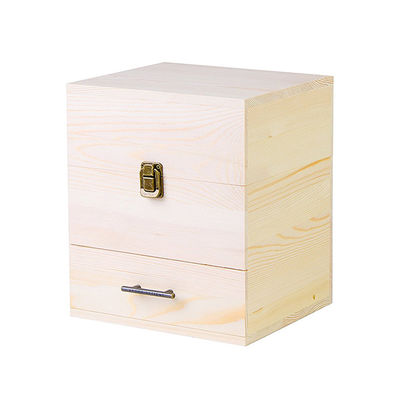 Πρακτικό κουτί αποθήκευσης αιθέριας ύλης ξύλου με διαχωριστικά από περιβαλλοντικό ξύλο