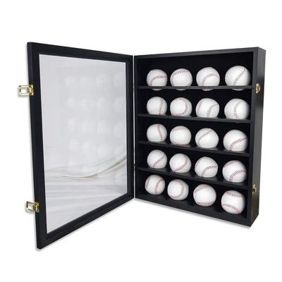 Ξύλινο και ακρυλικό μαύρο ντουλάπι για την αποθήκευση αθλητικών αναμνηστικών