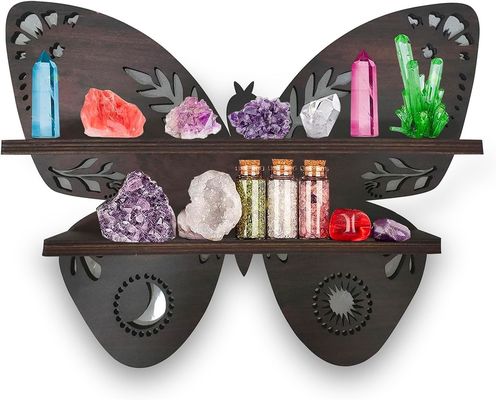 Σύγχρονα δοχεία αποθήκευσης σχεδιασμού για πεταλούδα ξύλο τοίχος πλωτά ράφια σε ξύλο