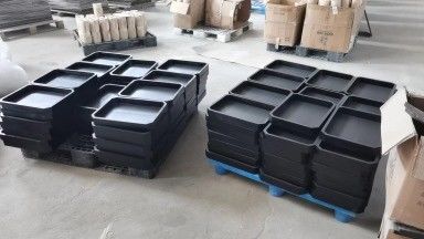 202406 Μαύρο ξύλινο δίσκο για την εξυπηρέτηση των τροφίμων