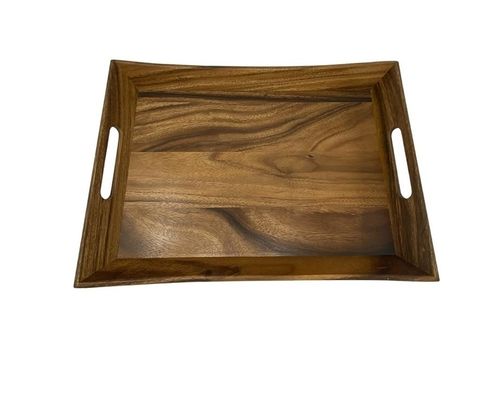 19.88 X 14 X 2,5 ιντσών Ακασία Κουρβοποιημένο Τραπέζι Με Λογότυπο Χεριού Για Καταστήματα Δώρων