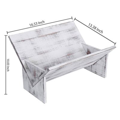 Ξύλινο περιοδικό Βιβλίο Αρχεία Άλμπουμ Εμφάνιση Ρετρό Στυλ Οργανωτής Διακόσμηση Ρεφιού