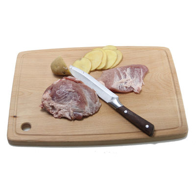 Λειτουργική και ανθεκτική πλάκα κοπής από στερεό ξύλο από σκαμνί με τυπωτικό χερούλι