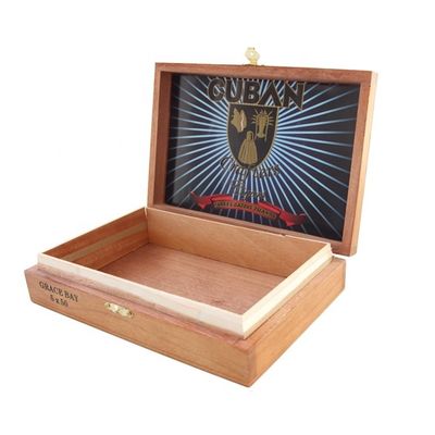 Εγγυημένο FSC χειροποίητο κουτί τσιγάρων ξύλου με εξατομικευμένη εκτύπωση λογότυπου και συσκευασία