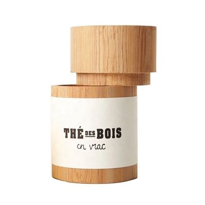 Ξύλινο κουτί αποθήκευσης τσαγιού Κάνις βαρέλι για τσάι Καφέ Καραμέλες Εκτυπωτική επεξεργασία