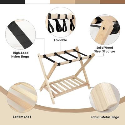 Μεγάλη ποσότητα 2 βαθμίδων αναδιπλούμενων ράφων αποσκευών με ράφι και βαριές ζώνες νάιλον