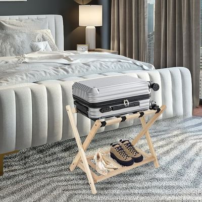 Μεγάλη ποσότητα 2 βαθμίδων αναδιπλούμενων ράφων αποσκευών με ράφι και βαριές ζώνες νάιλον