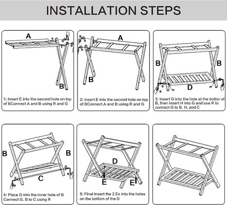 Μεγάλη ποσότητα 2 βαθμίδων αναδιπλούμενων ράφων αποσκευών με ράφι και βαριές ζώνες νάιλον