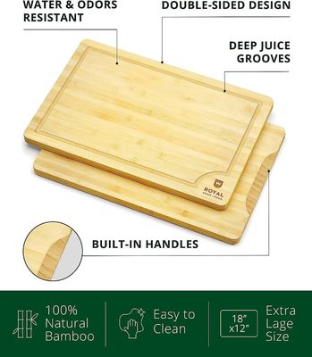 Προσαρμοσμένη εξυπηρέτηση 18X12 ιντσών ξύλινη κοπή μπαμπού βιώσιμη ξύλινη απλή χρώμα