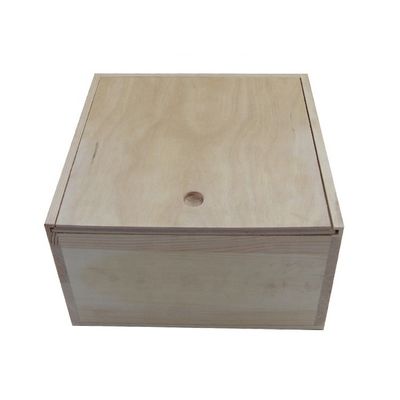 Προσαρμοσμένο λογότυπο Τυπωμένα πευκένια ξύλινα κιβώτια με συρόμενο καπάκι χειροποίητα και απλό χρώμα ξύλου