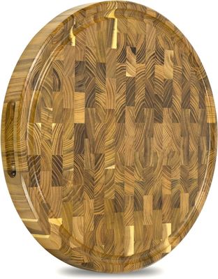 Προσαρμοσμένη εξυπηρέτηση 15 ιντσών ξύλινη κοπτική σανίδα με φιλικό προς το περιβάλλον σχεδιασμό και αυλή χυμού