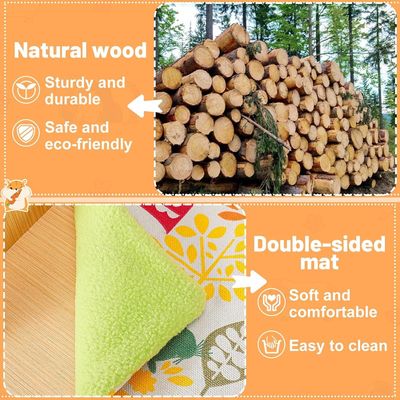 Σθεναρό ξύλινο καταφύγιο ινδιάνικου χοιριού Αναβαθμισμένο μικρό σπίτι ζώων με σκάλες και κρεβατοκάμαρα