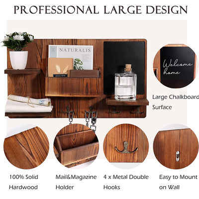 OEM ξύλινο συρτάρι με κλωστή υφάσματος Οργανωτής εισόδου Κλωστές παλτό Κλειδιά Ρακ Ταχυδρομείο Δημιουργικός κάτοχος κρεμάστρου τοίχου