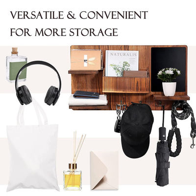 OEM ξύλινο συρτάρι με κλωστή υφάσματος Οργανωτής εισόδου Κλωστές παλτό Κλειδιά Ρακ Ταχυδρομείο Δημιουργικός κάτοχος κρεμάστρου τοίχου