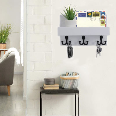 Διακοσμητικός ξύλινος κρεμάλης κλειδιών με 3 διπλά γάντζους