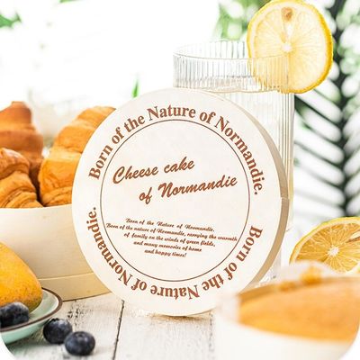 Προσαρμοσμένο λογότυπο Φλοιός λαγούμιας ή Προσαρμοσμένο στρογγυλό ξύλινο φινέρι φρούτων δοχείο για φιλικό προς το περιβάλλον