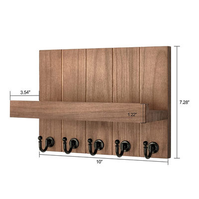 Αξονικό κλειδαριό με 4 γάντζους κλειδιών και πλωτό ράφι για τοίχο