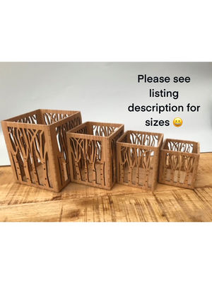 Ξύλινο απλό χρώμα κερί φανάρι για χειροποίητο τσάι Light Holders σε σχεδιασμό Laser Cut