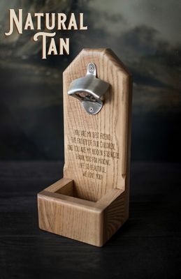 Ανοιχτήρι μπουκαλιών μπύρας από ξύλο Ιδανικό δώρο γαμπρού με εξατομικευμένη εκτύπωση λογότυπου