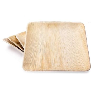 6X9 ιντσών Palm Leaf Square Πάρτι Δείπνο Πλάκες Περιβαλλοντικά φιλικά και Εργατικά Δώρα Περίσταση