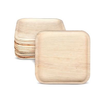 6X9 ιντσών Palm Leaf Square Πάρτι Δείπνο Πλάκες Περιβαλλοντικά φιλικά και Εργατικά Δώρα Περίσταση