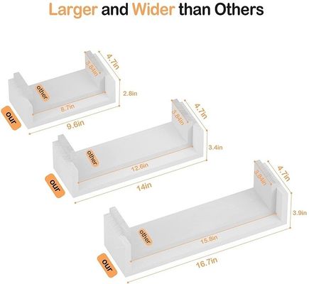 Στερεόφυλλο από στερεό ξύλο χειροποίητα πλωτά ράφια ξύλινο στρώμα για το σπίτι