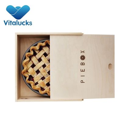 Ελαφρύ βάρος ξύλινα κουτιά πίτας Προσαρμοσμένη παραγγελία αποδέχεται για χειροποίητη συσκευασία τροφίμων