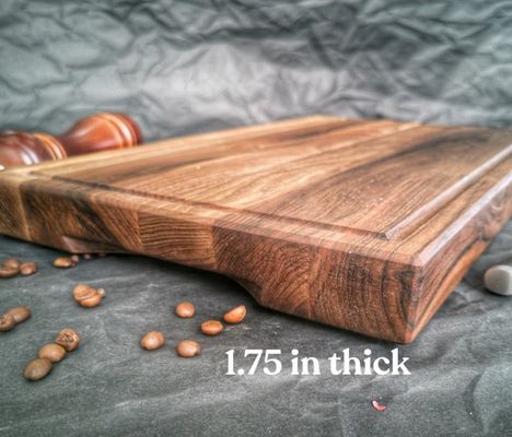 Προσαρμοσμένο λογότυπο Αποδεκτό 1.75 παχύ Μεγάλο Walnut Τμήμα Κόψιμο με Juice Groove