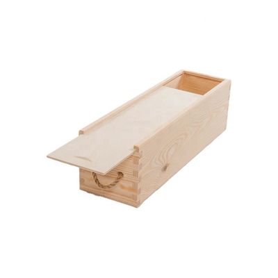 Προσαρμοσμένη συσκευασία ατελειωμένου κουτιού κρασιού με τυπωμένο με μεταξένιο οθόνη κουτί δώρων από πεύκο