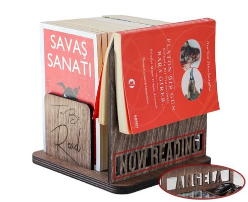 Προσαρμοσμένο λογότυπο τετράγωνο ξύλινο βιβλιοστάσιο για την Ημέρα της Μητέρας