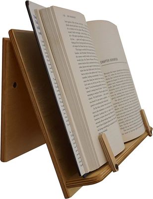 Ξύλινος τοίχος Mount Book Holder Ρυθμίσιμη συνταγή Book Stand για την κουζίνα δείκτη