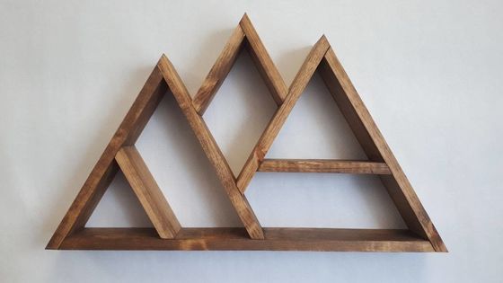 Φυσικό ξύλο Πολυεπίπεδης τοίχος τοποθετημένη πλωτή οθόνη 26.75x16x3.5 ίντσες